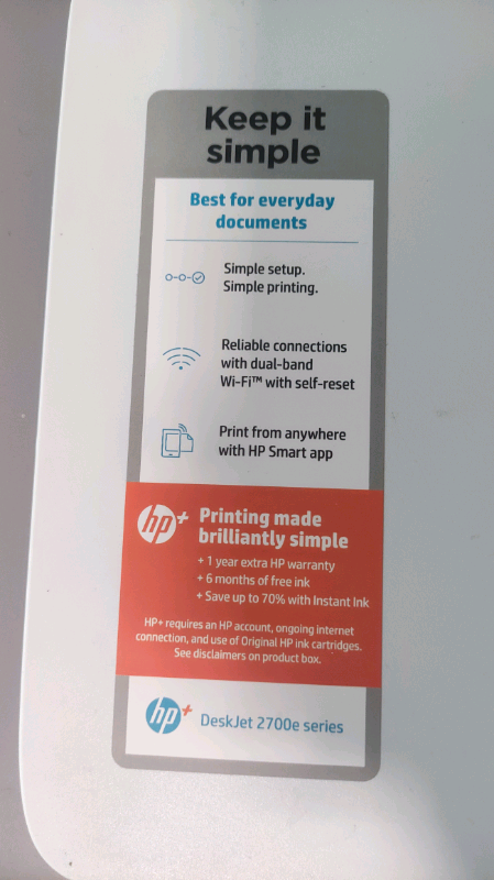 Printer HP Deskjet 2700e | in Islington, London | Gumtree